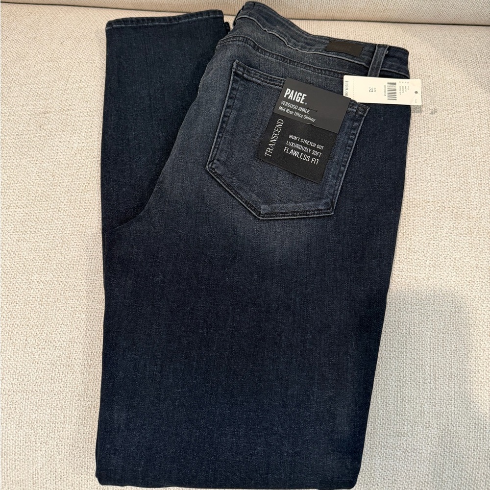 NWT Paige Verdugo Ankle Mid Rise Ultra Skinny size 32